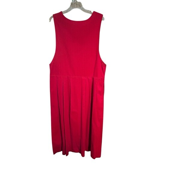 Signature By Northern Isle Red Chicken 80s Dress Embroidered Size 10 Vintage - Picture 5 of 5